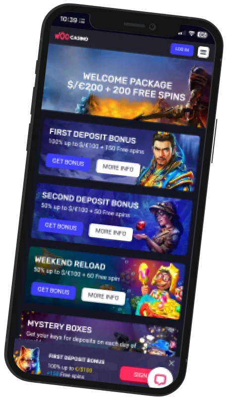 Woo Casino Mobile App